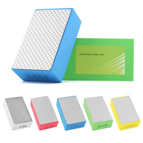 CYTGOUPER 4-teiliges Diamant-Schleifpad Set - 60# 100# 200# 400# Für Stein, Fliesen & Glas
