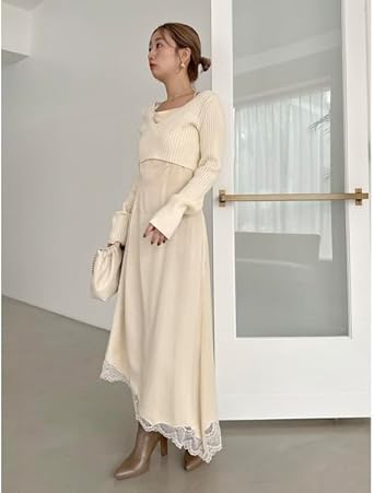 Amazon.co.jp: [スナイデル] クロップドニット＆レーストリム
