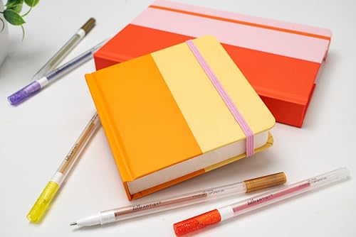 Image of Hello, Artist! Journal, Square, 4.7 inch x 4.7 inch, Orange /Yellow, Dotted Paper, 180 Pages, Suitable for Any Dry Media, For Writing, Travel, Business, Work, School