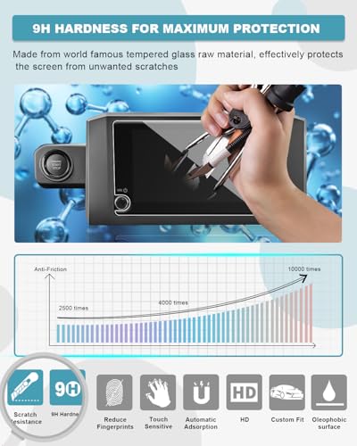 Image of CDEFG for 2025 2026 Toyota 4Runner Tacoma Screen Protector 8-Inch, Tempered Glass for 2024-2026 Tacoma /2025 2026 4Runner Camry Accessories 8 inch Touchscreen Screen Cover Anti Fingerprint 9H Hardness