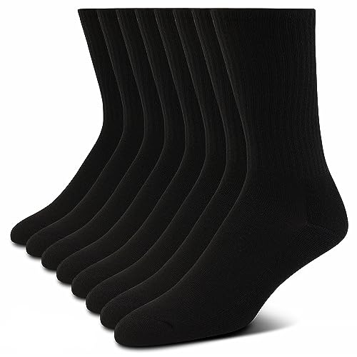 True Religion Mens 8 Pairs Crew Socks for Men Premium Athletic Men's Socks, Shoe Size 8-12