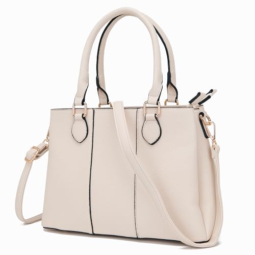 Image of Qiyuer Purses and Wallet Set for Women Satchel Handbag Tote Bag | 3 Zippered Compartments,Pebble PU leather,Multi-slot design,Everyday commuting