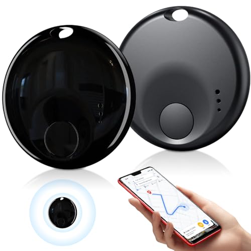 NAVESO Smart Air Tag Android o iOS, 2 unidades de doble sistema Mini GPS Tracker Android sin suscripción, compatible con la aplicación Buscador, Android Tracker Tag con dispositivos iOS/Android, para