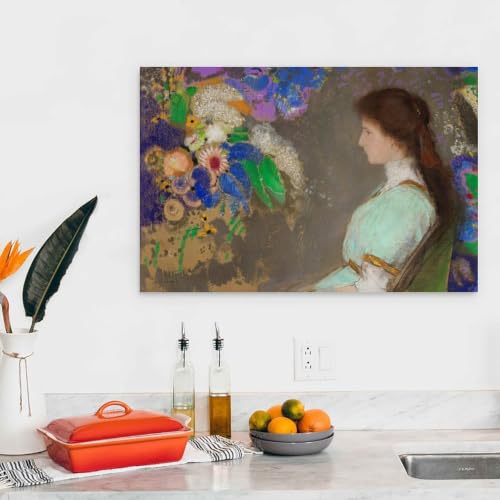 Odilon Redon Violette Heymann impression sur toile déco 50x75 cm - 4
