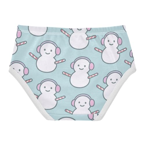 Girls' Hipster Triangle Panties Organic Underpants for Toddlers Snowman Seamless in Sizes 2T,3T, 4T, 5T, 6Y and 8Y2