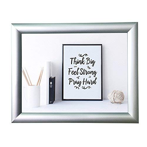 Haitian Snap Poster Frame Wall Mounting, 8.5 X 11 Inch Size Front Loading, Silver Color 50 Packs, 1" Aluminium Profile.for Office, Market, Caffes, Restaurant, Shopping Center, Cinema, Movie And Theater, Hospital,Home Decor,Expo,Certificate Holder,Photograph Holder,Graduation Photo Holder #TOP2