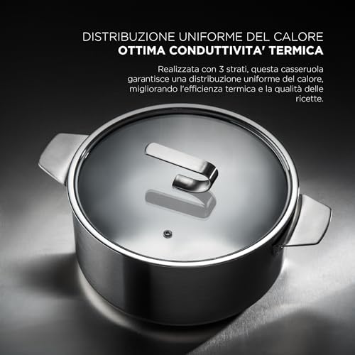 Grande casserole 9.2L MasterPRO SIGMA en acier inoxydable multicouche - 5