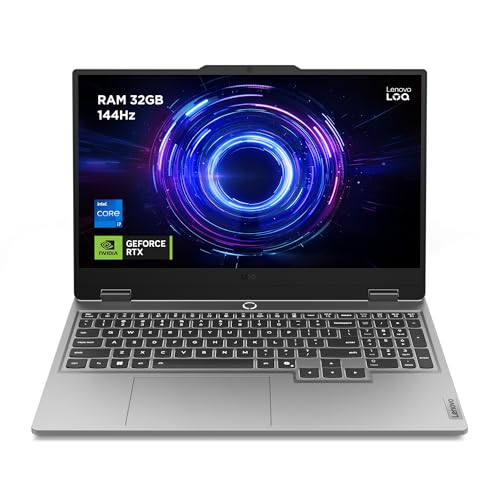 Lenovo LOQ 15' Notebook Gaming, NVIDIA GeForce RTX 5060 8GB GDDR7, Intel Core i7-13700HX (5.0 GHz), RAM 16GB DDR5-4800, 1TB SSD M.2 2242 PCIe 4.0x4 NVMe, FHD 144Hz, Windows 11 Tastiera Retroilluminata
