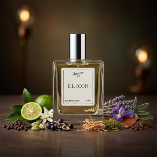 Image of DL Icon Eau De Parfum for Men (50ml) - Strong & Long Lasting Luxury Perfume with Aromatic Citrus and Fresh Spicy Notes - Ideal Gift for Him