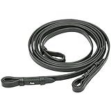 cabezada cuatro riendas Piel suave Epplejeck Riendas de Cabezada Doble con Cierre De Gancho in Size: 13 mm. - Negro - 13 Mm