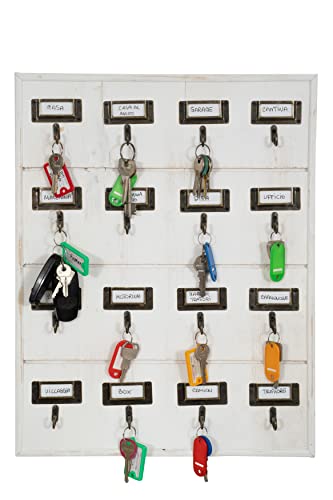{Cuelga Llaves Pared Originales de Madera Cuelga Llaves Pared Originales Biscottini colgador llaves pared 47x3x37 cm con 16 ganchos - organizador llaves pared - Cuelga llaves pared originales en...