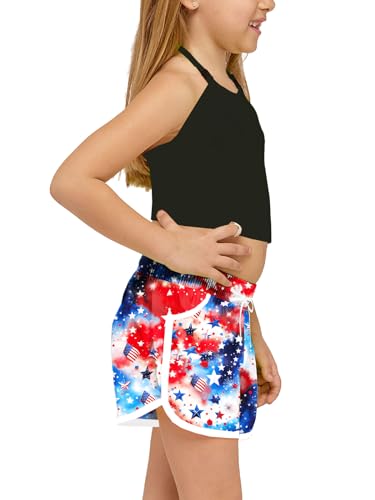 Image of Deerose Kids Hawaiian Swim Board Shorts Quick Dry Active Swim Trunk 5-14 Years