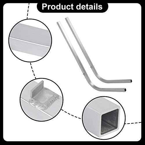 Hecasa 2Pcs Aluminum Boat Trailer Guide On Poles 1-1/2" Square | 1/8" Thick In Pair #TOP4