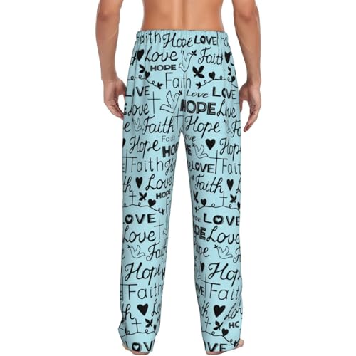 Faith Hope Love Christian Men's Pajama Pants Sleepwear Bottom Long Sleeve Sleep & Lounge Pants With Pocket3