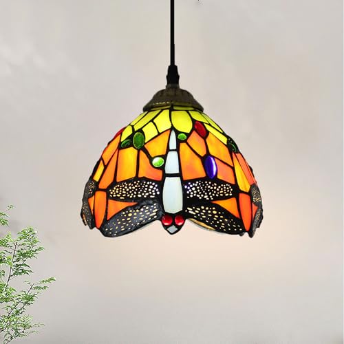 XINYASEE E27Lámparas Colgantes Tiffany Altura ajustable