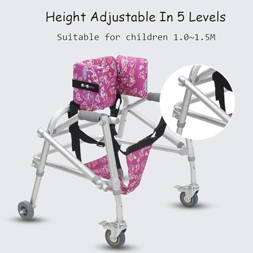 Déambulateur pliable léger avec hauteur ajustable et assise de repos intégrée