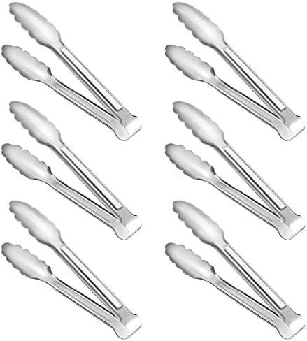 6 Pack Serving Tongs Kitchen Tongs, Buffet Tongs, Stainless Steel Food Tong Serving Tong, small tongs
