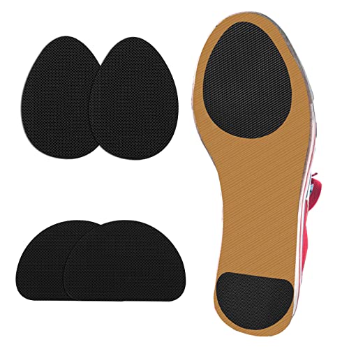 Molain 2 paires Coussinets antidérapants autocollants pour talons hauts sur le dessous des chaussures Semelle antidérapante en caoutchouc de qualité supérieure Réduction du bruit Noir Taille unique Cover