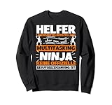 Helfer Lebensmittelherstellung Multitasking Ninja lustig Sweatshirt
