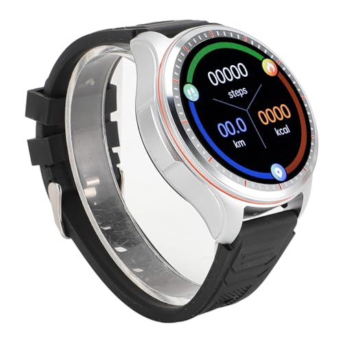 Annadue 1.53 Inch HD Screen Fitness Tracker Music Player Watch Smartwatch, Earbuds with BT Call for Outdoor Activities (Silver)