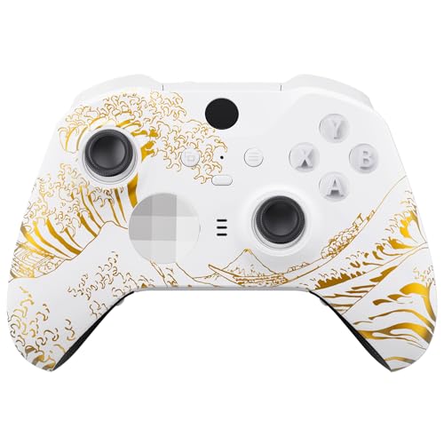 eXtremeRate xbox one elite series 2 (モデル1797)コントローラーに対応用交換フェースプレートシェル、パタンデザインxbox elite series 2 coreコントローラー対応用ソフトタッチ正面シェルケース&アク