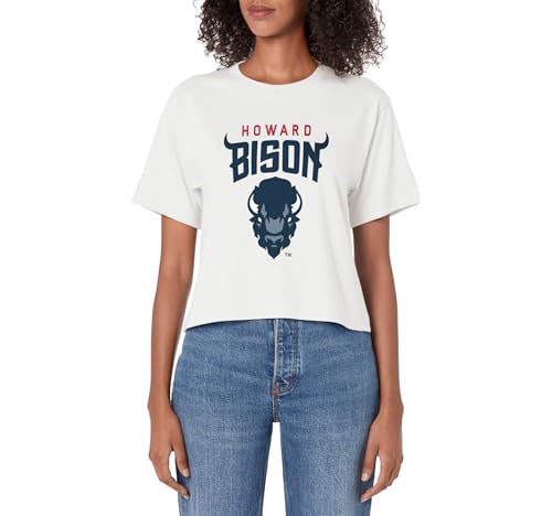 Howard University Bison Icon Logo Officially Licensed Women's Crop Top