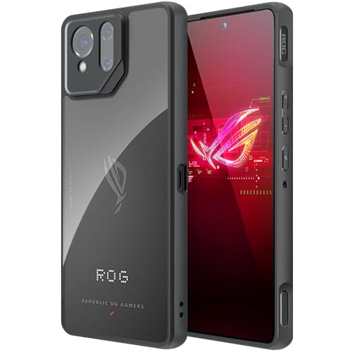 FINON for ROG Phone 9 用 ケース ROG Phone 9 Pro 用 ケース カバー スマホケース クリア クリアケース ハイブリッドケース 指紋認証可能モデル 耐衝撃 シンプル (クリア(バックパネルカラー))