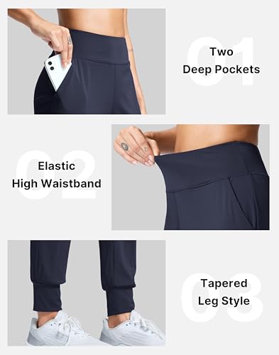 Image of SANTINY Women's Joggers Pants with Pockets Lightweight High Waisted Athletic Gym Workout Pants for Women Yoga Travel