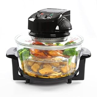 EMtronics EMHO17EXB 17 Litre Halogen Oven Air Fryer Cooker 1400W with 60 Minute Timer and Temperature Control - Black