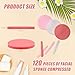 Coldairsoap Sponges for Washing, 120 Count Facial Sponges Exfoliating, Compress Face Sponges for Cleansing, Make Up Remover, Spa, Skin Care Facial Sponges (Red+Pink+White)