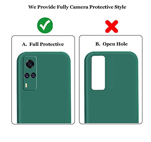 Image of A rtistque Liquid TPU Silicone Matte Shockproof Flexible with Camera Protection Soft Back Cover Case for Vivo Y51 2020 / Vivo Y51A - Green
