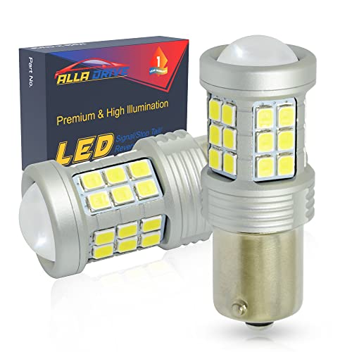 Alla Drive Ba15S 1156 Led Bulbs, 6000K Xenon White Back-Up Reverse, Turn Signal, Brake Tail Lights 7506 1141 3497 Single Filament Super Bright 2835 36-Smd Upgrade #TOP3