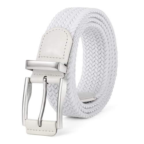 Ceinture tressée extensible homme femme avec boîte cadeau pour les fêtes