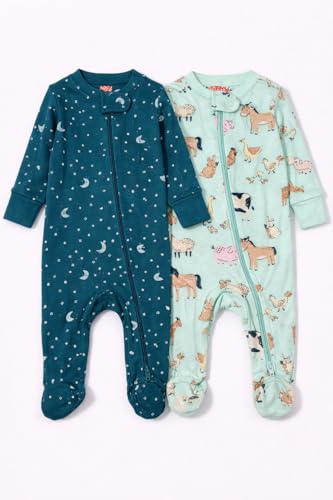 Image of TuddyBuddy 100% Cotton Multi Color Zipper Romper Sleepsuit /Romper /Jumpsuit for Baby Boy & Baby Girl
