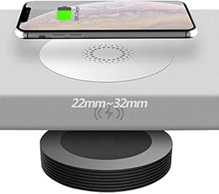Elecdigit Long Distance Wireless Charger Invisible Marble Desktop Furniture Table Hidden Adsorption, QI Fast Charging for 22-31 Mm Thickness Bar/Coffee Table/Desk Wait(Color:A)