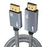 DisplayPort 1.4 auf HDMI 2.1 8K Kabel, AGFINEST DisplayPort auf HDMI Adapterkabel 2M,mit 8K@60Hz 4K@120Hz 144Hz 2K@240Hz, HDR, Dolby, HDCP 2.3, DSC 1.2 für TV, Projektor, Monitor, AMD NVIDIA Graphics