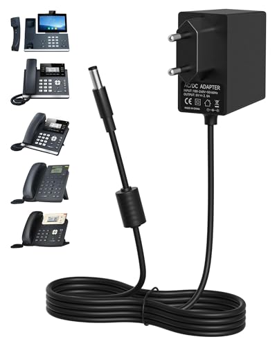 Alimentation 10W 5V 2A Compatible avec Yealink T85W T87W T73U T73W T74U T77U T74W T54W, Chargeur Universel pour Yealink T-Serie IP Phone, T48S T48U T46G T48G T52S T53W T54S SIP-T22P