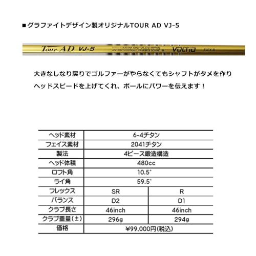 カタナゴルフ ドライバー VOLTIO NINJA TG-01 DRIVER 10.5° TOUR AD VJ-5 10.5° R 8枚目