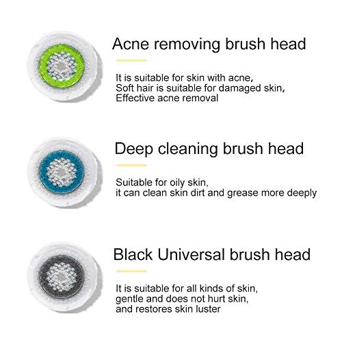 Cabeça de escova de limpeza facial de substituição compatível com Clarisonic Mia 1, Mia 2, Mia Fit,