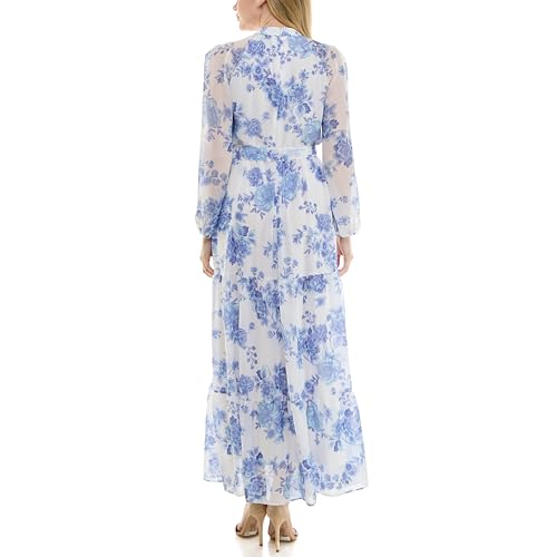 Image of Maison Tara Women's Printed Long Sleeve Maxi Dress