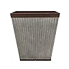 Southern Patio 16" Rustic Resin Faux Galvanized Square Planter