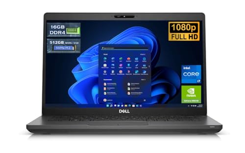Image of Dell Latitude 5401 14 inch 1920x1080 FHD Laptop, Intel Core i7-9850H (2.6 GHz, 6 Core), 16 GB RAM, 512GB NVMe SSD, NVIDIA MX150, Windows 11 Pro (Renewed)