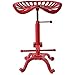 BB&UU Traktor Sitz Bar Hocker,Höhe Einstellbar Küche Essstuhl,Bauernhaus Gusseisen Schwenkhocker,Rustikale Industrielle Barhocker-Rot 44 * 31 * 55cm