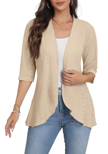 Askyes Netted Knit Ruffle Cardigan