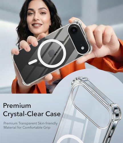 Image of Jkobi Shockproof Crystal-Clear Back Cover for Apple iPhone 17 Air (Magsafe Wireless Support | Drop & Camera Protection | Hard Polycarbonate)