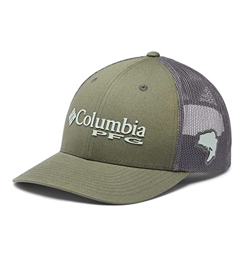 Columbia Unisex PFG Logo Mesh Snap Back Verschluss, Cypress/Cool Green/Bass, Einheitsgröße