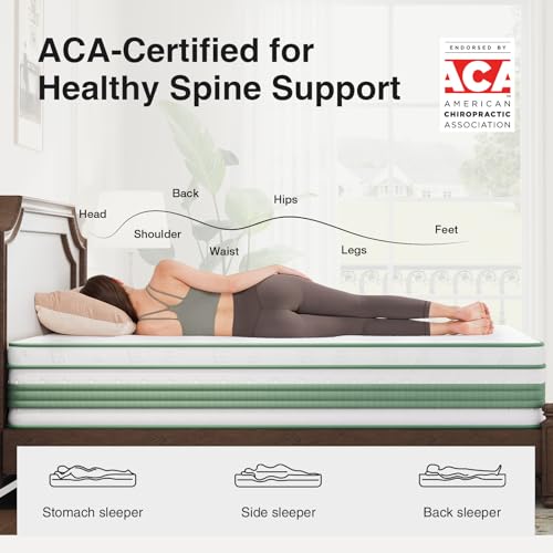 Image of Novilla Queen Size Mattress 14 Inch, Hybrid Mattress in a Box|Gel Memory Foam & Individual Pocket Springs, Medium Firm, Motion Isolation, Cool Sleep & Pressure Relief, CertiPUR-US