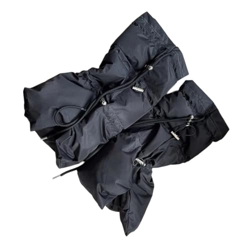 Women Winter Padded Puffer Leg Warmers for Outdoor and Sports Adjustable Drawstring Split Flared Boot Covers3