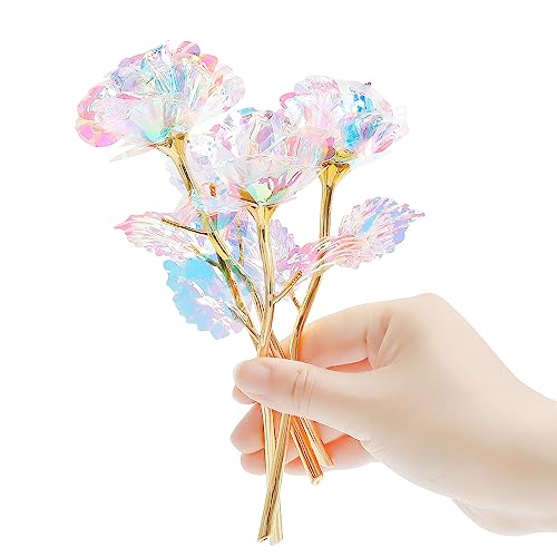 18 Pcs Galaxy Rose Rainbow Flowers