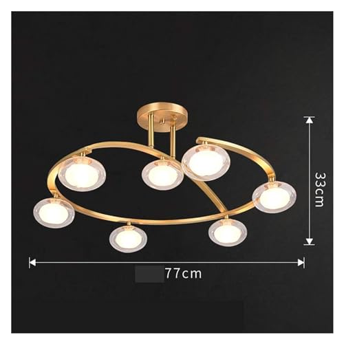 Plafonnier G9 en cuivre pour illuminer vos soirées chaleureuses en famille - 7